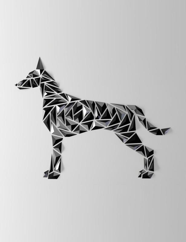  “Malinois style” - Geometric dog wall art