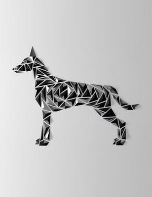  “Malinois style” - Geometric dog wall art