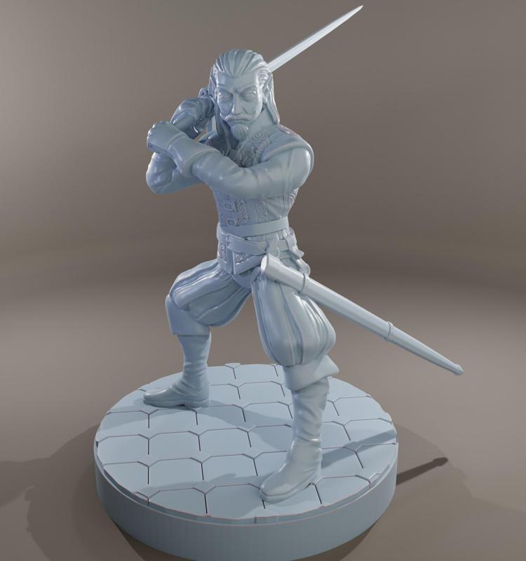 Vincent – Half elf Fencer pose 2