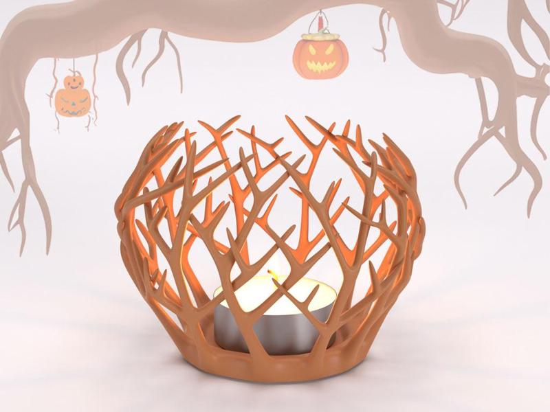 Creepy Tree Halloween Candle Holder - 3D Printable Spooky Decor