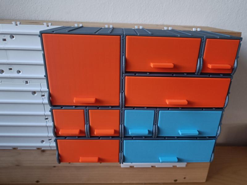 Modular Storage Box Drawers on Rails