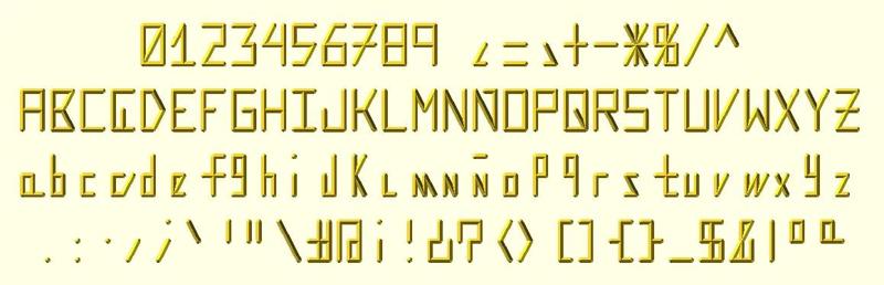 Low-Poly Font for OpenScad