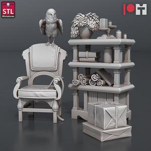 Post Office Shelf and Chair