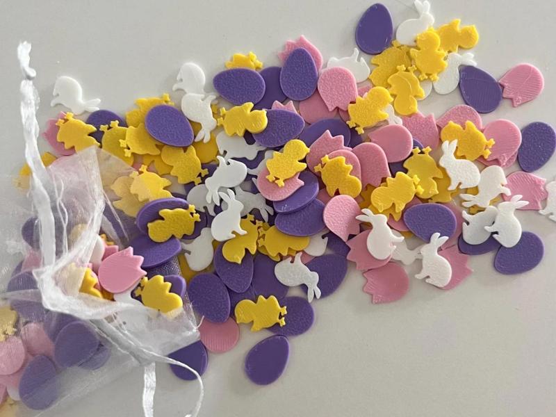 Easter confetti sensory bin filler egg