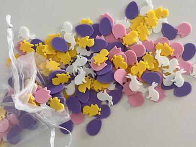 Easter confetti sensory bin filler egg