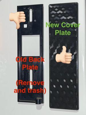 HID Card Reader (Mullion mount) blank plate.