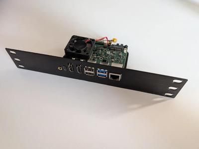 10" (10-inch) rack panel for Radxa Rock 5B/5B+ (flat design)   