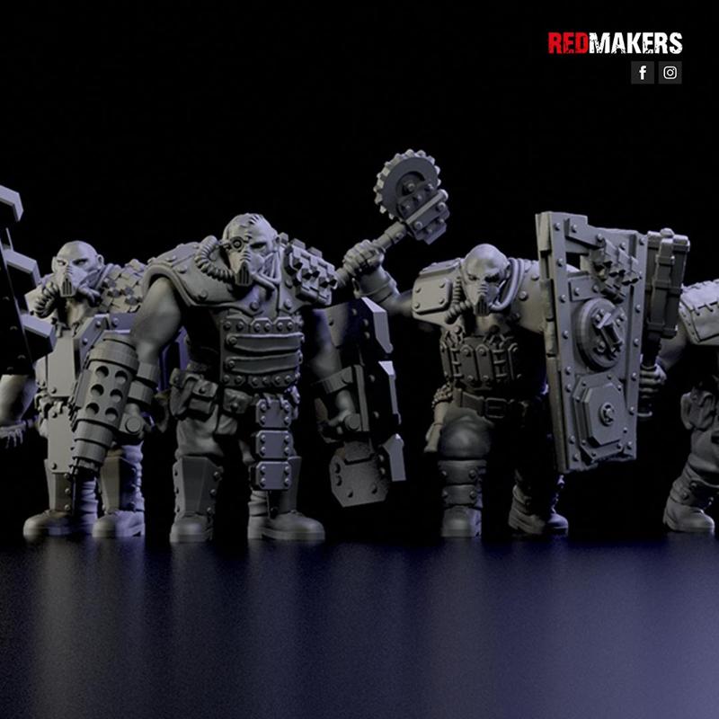 Squad of Abhuman Giants in heavy armor – Imperial Force