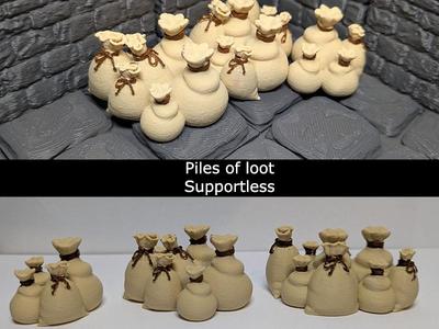 Piles of loot - DND scatter terrain (supportless)