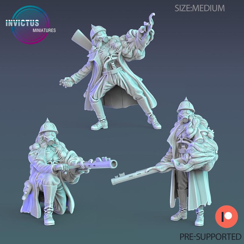 Plagued Soldier Set / Space Warrior / Cyberpunk Fighter / Alien Officer / Cosmic Invasion Army / Trooper Attack / Sci-Fi Encounter