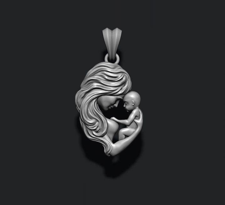 Mother with baby pendant