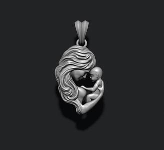 Mother with baby pendant