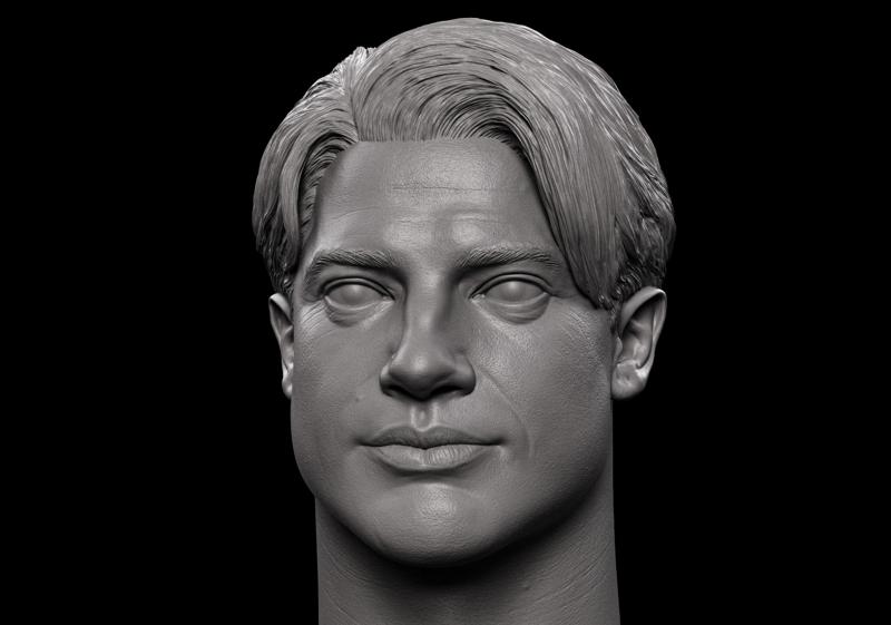 Rick O connell- Brendan Fraser Head