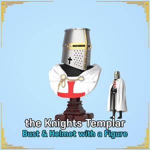 the Knights Templar Bust & Great Helm with a figure
