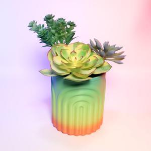 Round Rainbow Planter