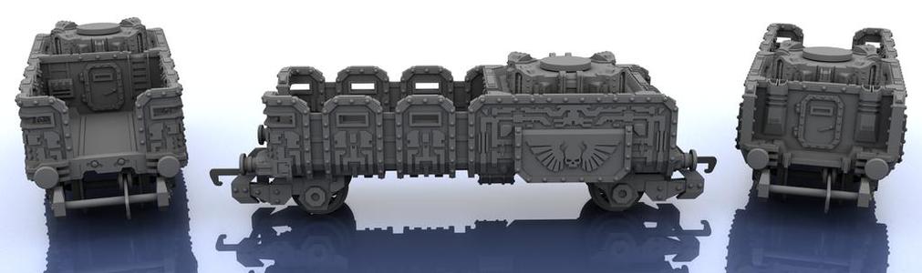 OO Train – Warhammer Style Troop Platform v3 L