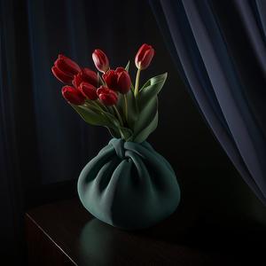Fabric Knot Vase for Original 3D Printable Home Decor