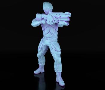 Sci Fi/ Cyberpunk Soldier