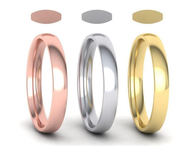 Traditional Court Wedding band 3mm wide