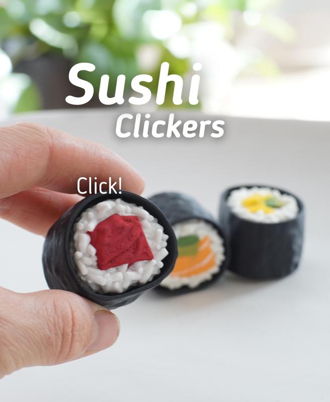 Sushi Clickers – Sushi Fidget Clicker – 3d Printed Ludo Fidget toy