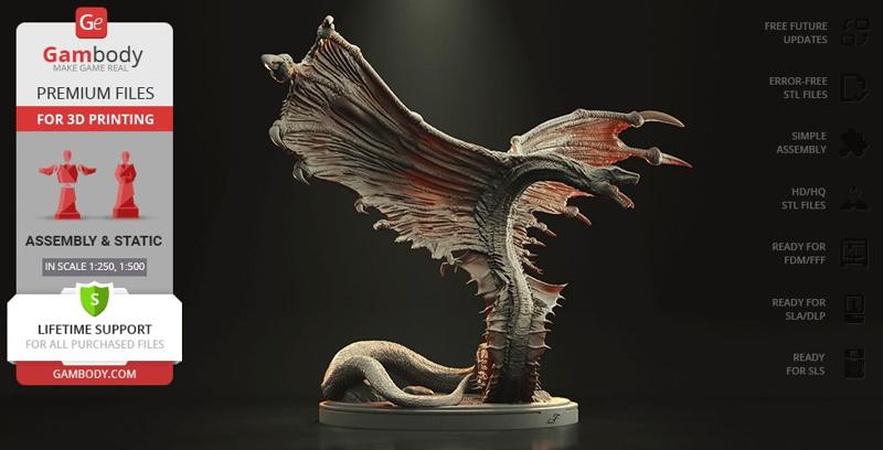 Warbat Kaiju STL files for 3D Printing | Assembly Model