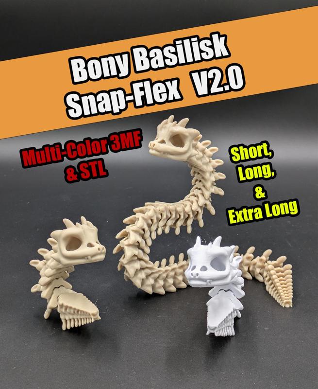 Bony Basilisk – Revamped, Snap-Flex 2.0 Fidget Toy