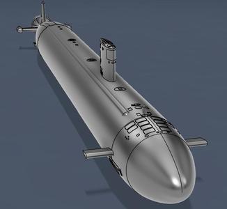 1/180 Scale Improved Los Angeles Class Submarine (688i) Fully Modernized