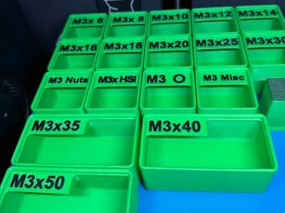 Complete Metric Bolts M3,4,5,6 LABELED Gridfinity
