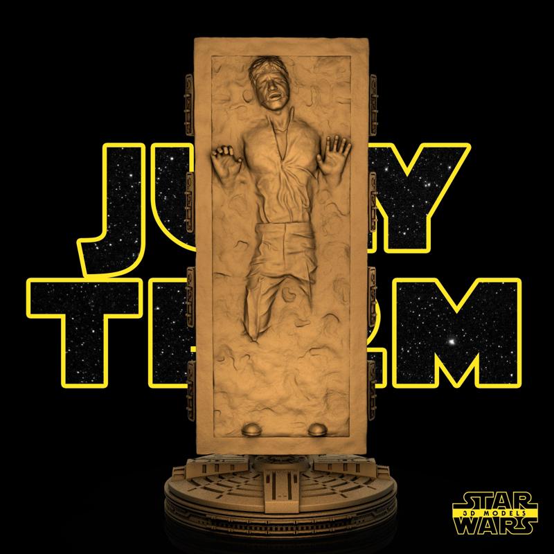Han Solo On Carbonite Sculpture  – Tested and Ready for 3D