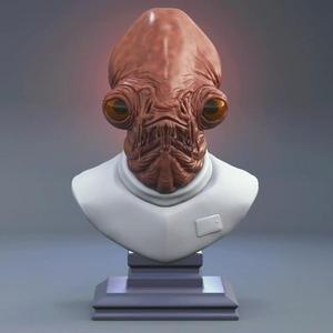 Admiral Ackbar Bust 3D Printing Figurine | Assembly