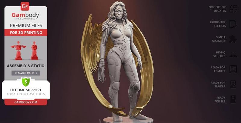Wonder Woman 1984 3D Printing Figurine | Assembly