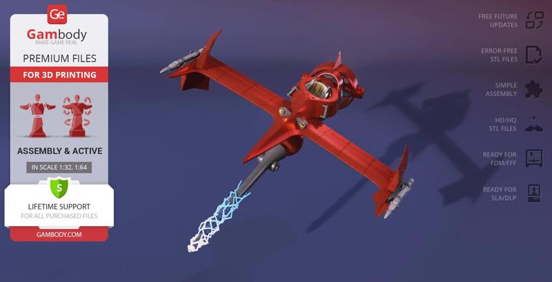 Swordfish II STL files for 3D Printing | Assembly Model + Action