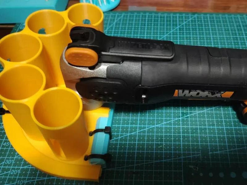 Paint Mixer (Mixing chamber diameter 32.7mm) compatible with WORX WX678 Multi-Tool and its accompanying half-round saw blades