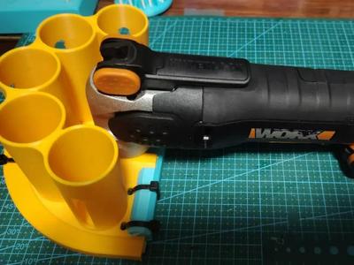 Paint Mixer (Mixing chamber diameter 32.7mm) compatible with WORX WX678 Multi-Tool and its accompanying half-round saw blades