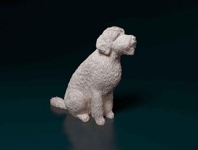 GoldenDoodle figurine of dog