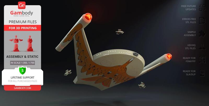 Romulan Bird-of-Prey 3D Printing Model | Assembly
