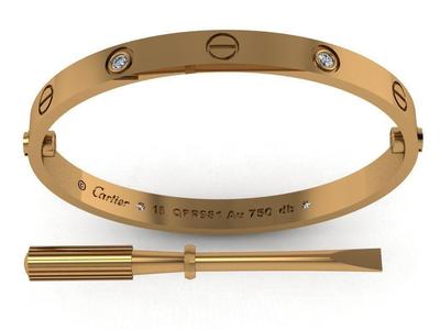 Love Bracelet 18 Size 4 Gem
