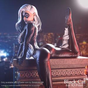 Black Cat Fan Art for 3D Print