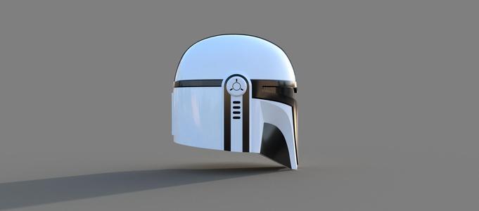 Imperial MK-5: Custom made Mandalorian Helmet STL File (3D Print File)