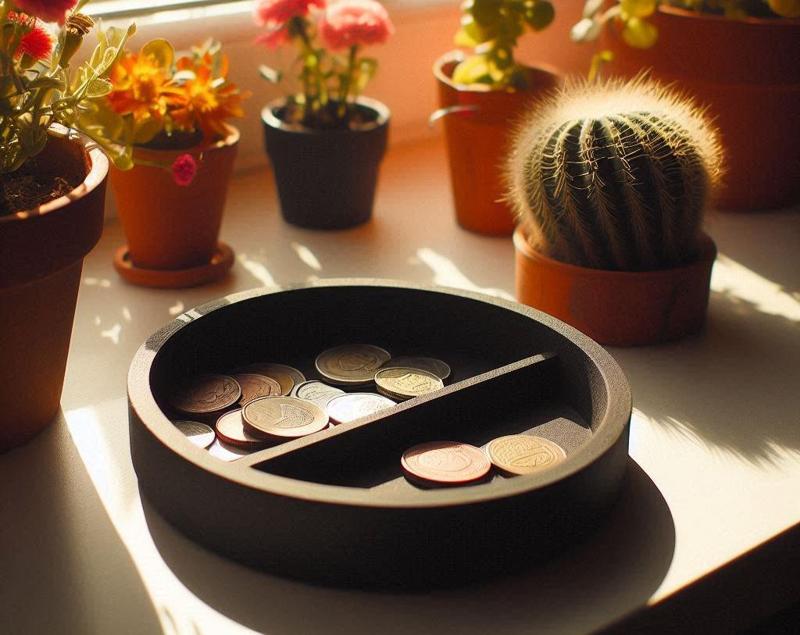 Modern Round Coin Tray, Coincatcher