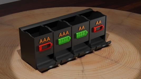 Battery Dispenser – AA & AAA – With Battery Status Signs