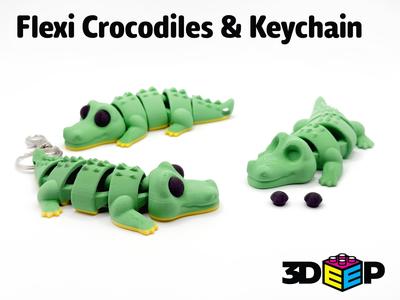 Flexi Crocodile & Keychain – No Support needed