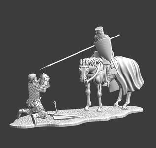 Surrender of a russian medieval soldier
