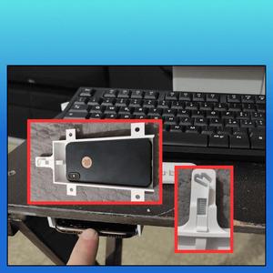push to open retractable desk cell phone holder