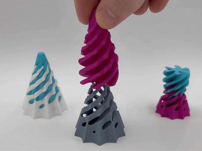 Rounded Dodecagonal Spiral Passthrough Fidget