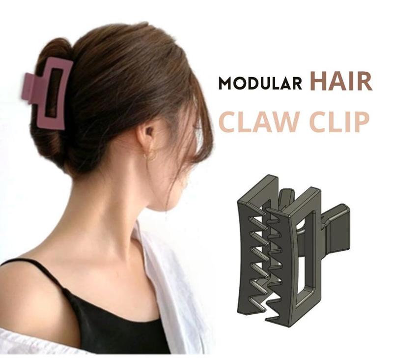 Modular hair claw clip