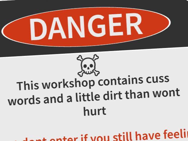 workshop danger sign