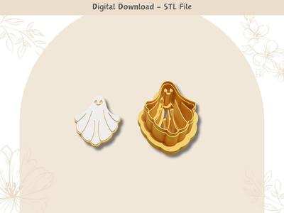 Halloween Ghost 02 Clay Cutter for Polymer Clay | Digital STL File | Clay Tools | 4 Sizes Halloween