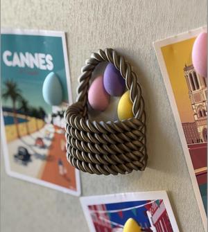 Easter Basket Fridge Magnets with Removable Egg Magnets – 3D Printable STL Files