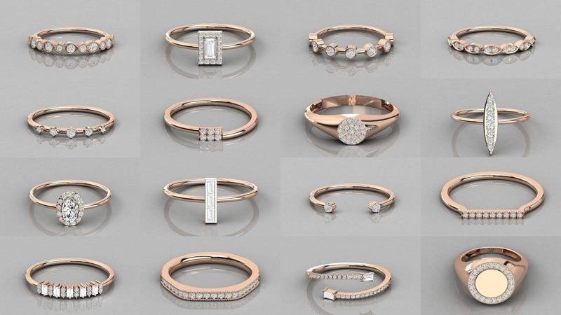 632 Women solitaire ring 3dm stl 9 render detail  3D Model Collection
